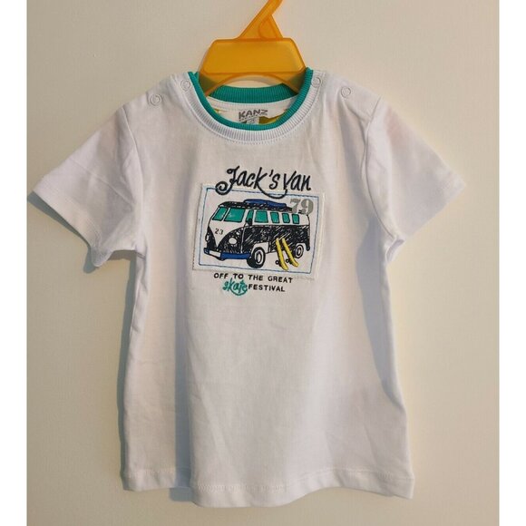 Kanz Other - Kanz Toddler T Shirt White Jack On Tour New With Tag 12M